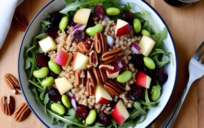 Salade de sarrasin aux canneberges et edamames