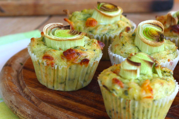 Omelettes-muffins aux poireaux
