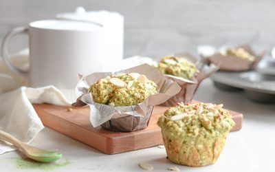 Muffins verts au matcha et aux abricots