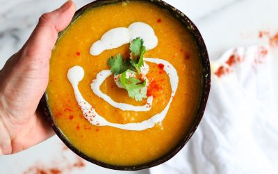 Potage de légumes et betteraves jaunes