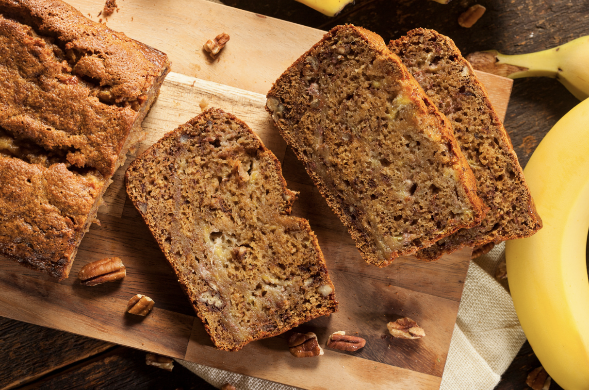 Pain aux bananes et aux noix faible en FODMAP. ÉPITHÉLIA- Clinique de santé digestive.