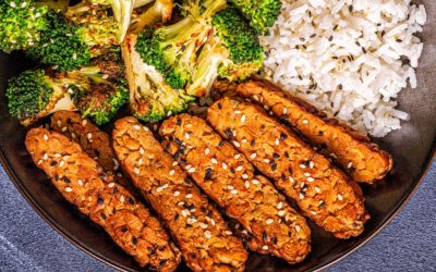 Tempeh caramélisé érable et gingembre 