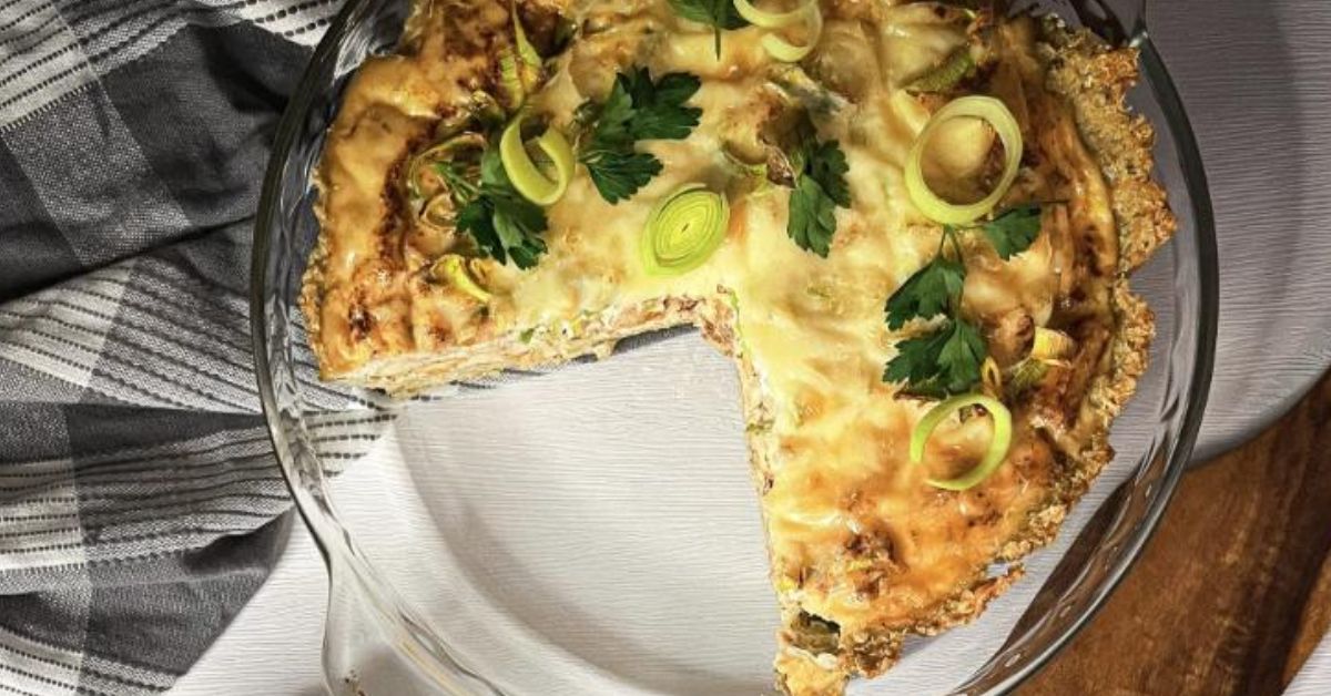 Quiche aux poireaux et « jambon » de tofu - Clinique Épithélia