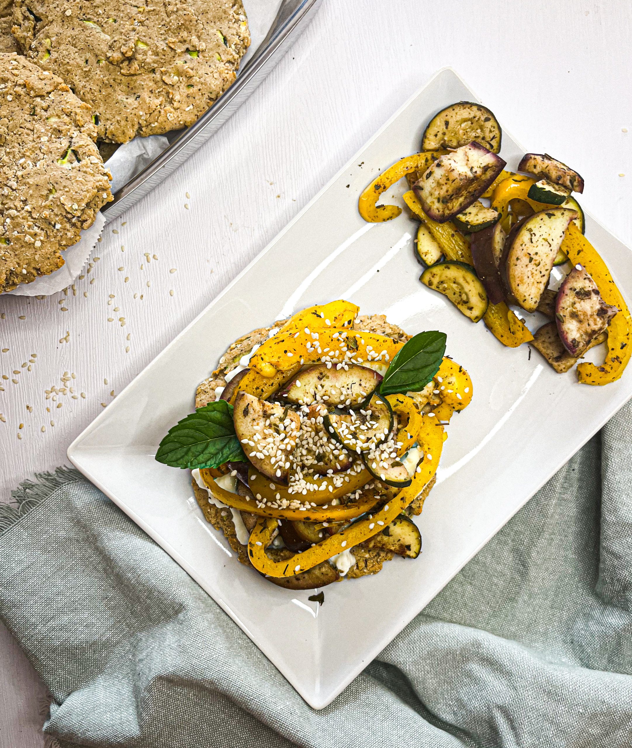 Recette de petits pains à l'ail et légumes zaatar