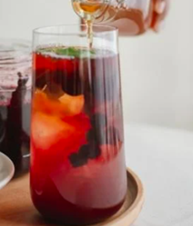 Sangria blanche sans alcool au kombucha