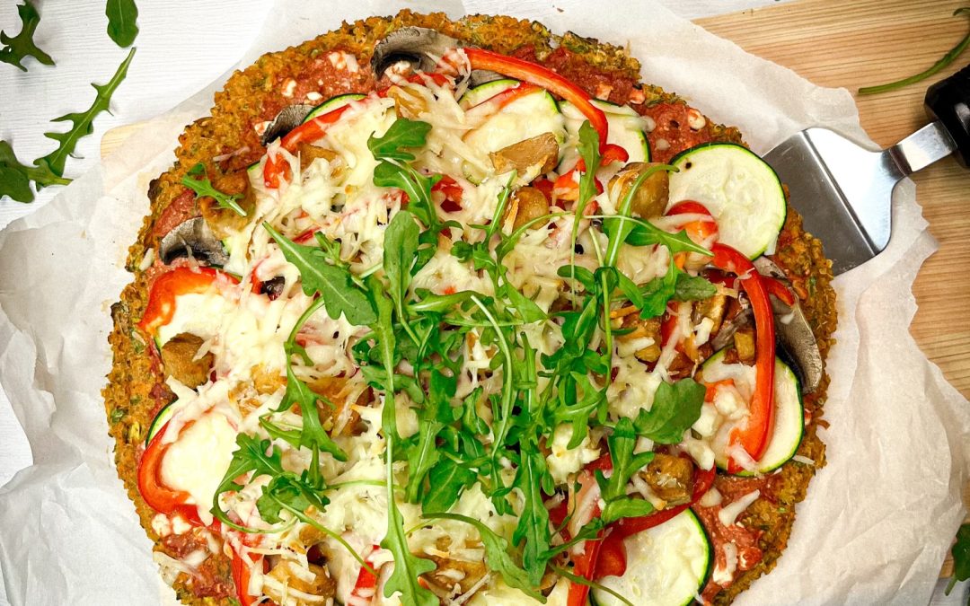 Pizza ﹤FODMAP, sur croûte de quinoa