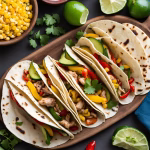 Fajitas au poulet et poivrons