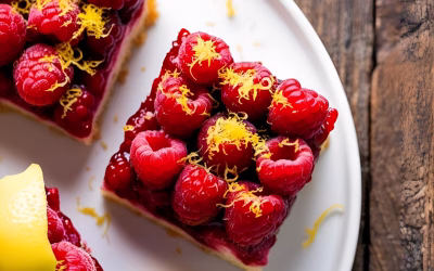 Carrés framboise-citron (faibles en FODMAP)