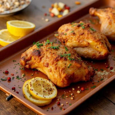 🔒Plaque-Repas : Poulet Moyen-Oriental